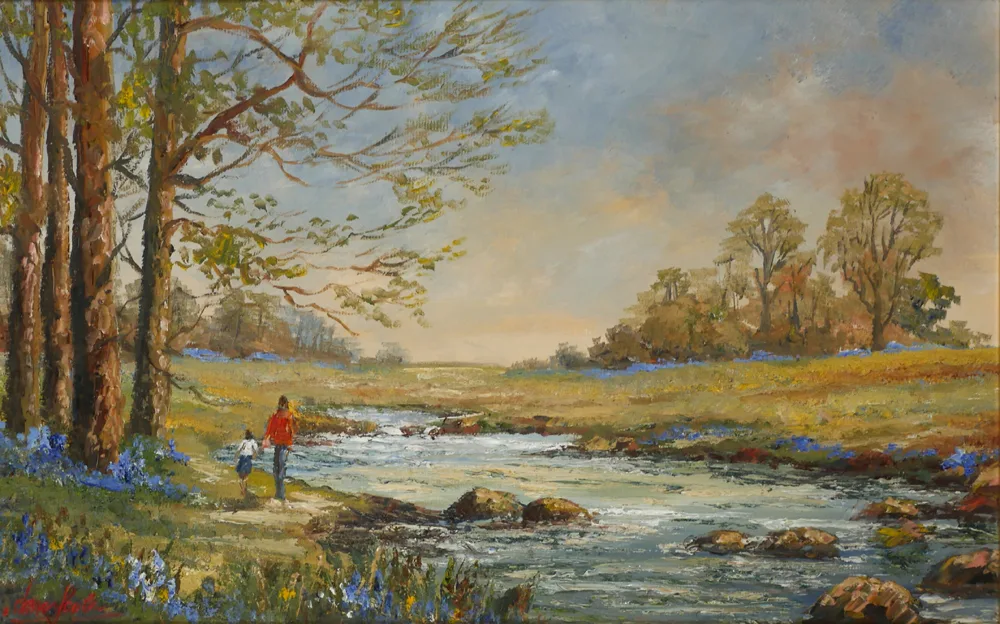 Paul Classan, SUMMER DAY BY THE RIVER, 2004, oil on board