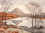 Tom Nisbet, LAKE WITH MOUNTAIN IN THE DISTANCE
