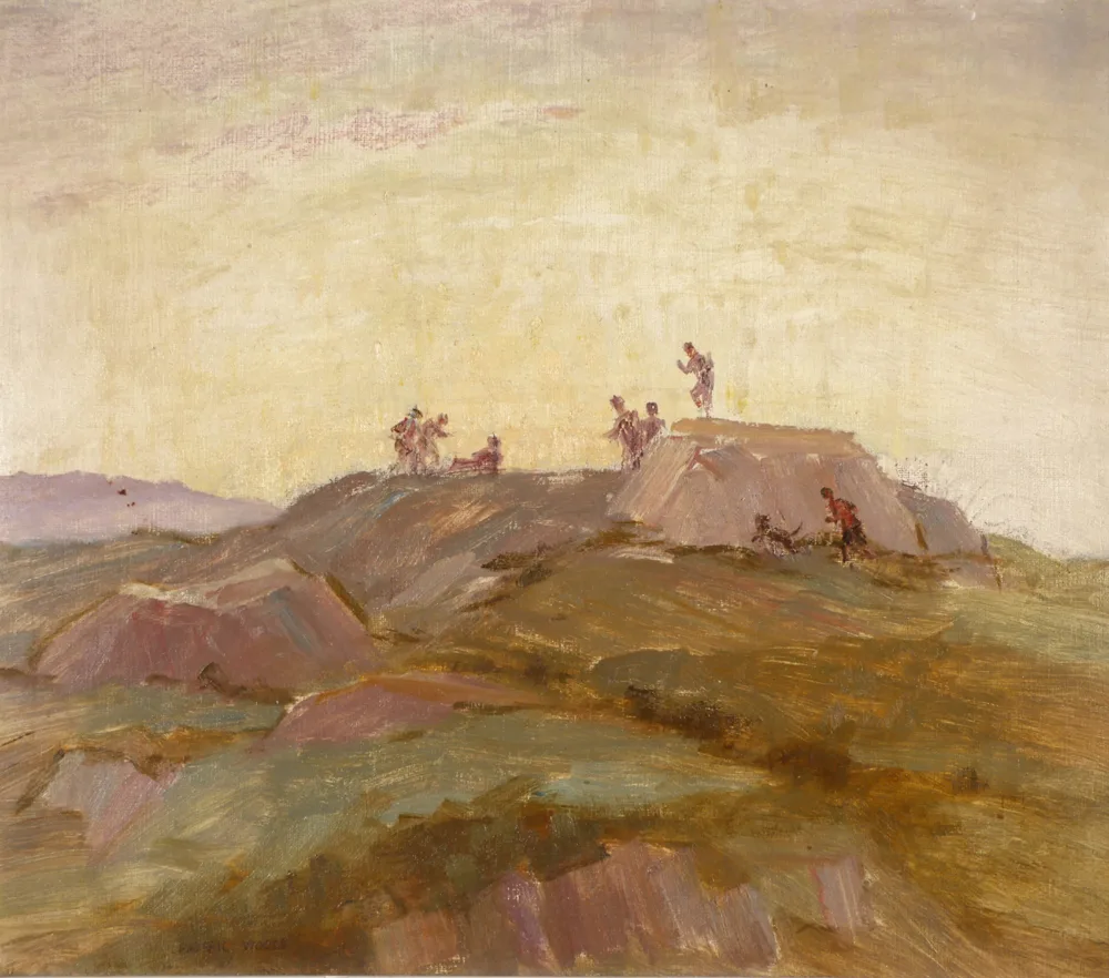 MOURNE MOUNTAIN SCENE by Padraic Woods, oil on board, offered Oct 2017