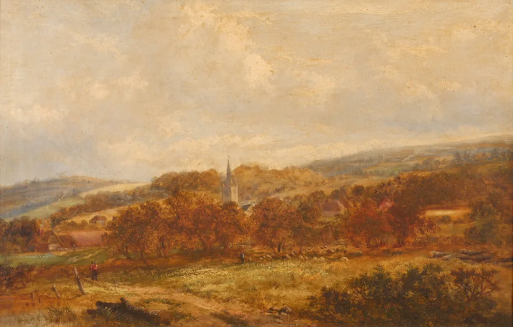 LANDSCAPE WITH CHURCH by Joseph Thors, oil on canvas, offered Oct 2017