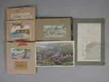 Violet McAdoo, ORIGINAL HANDMADE SKETCHBOOK CONTAINING WATERCOLOURS AND DESIGNS FOR CALENDARS c.1920s