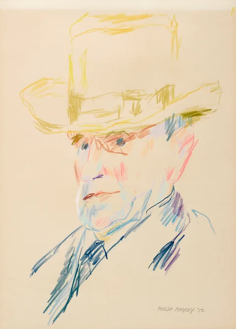 Philip Moysey, PORTRAIT OF JACK BUTLER YEATS, 1950, crayon