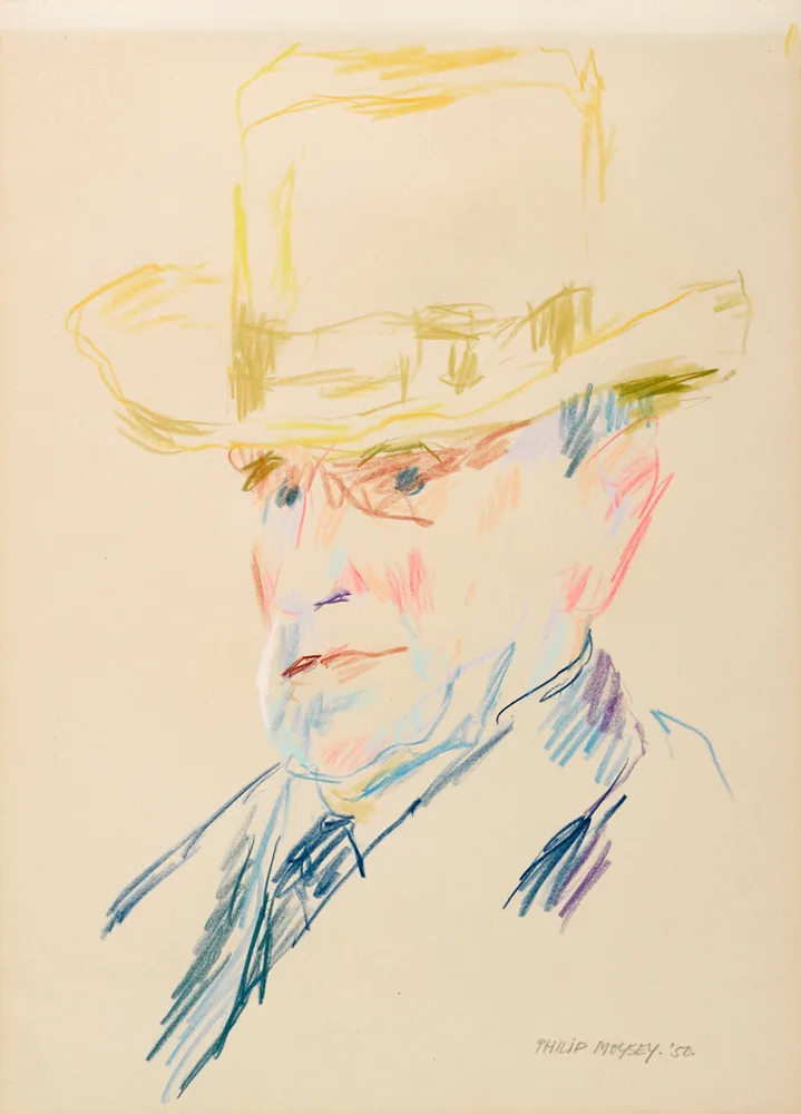 Philip Moysey, PORTRAIT OF JACK BUTLER YEATS, 1950, crayon