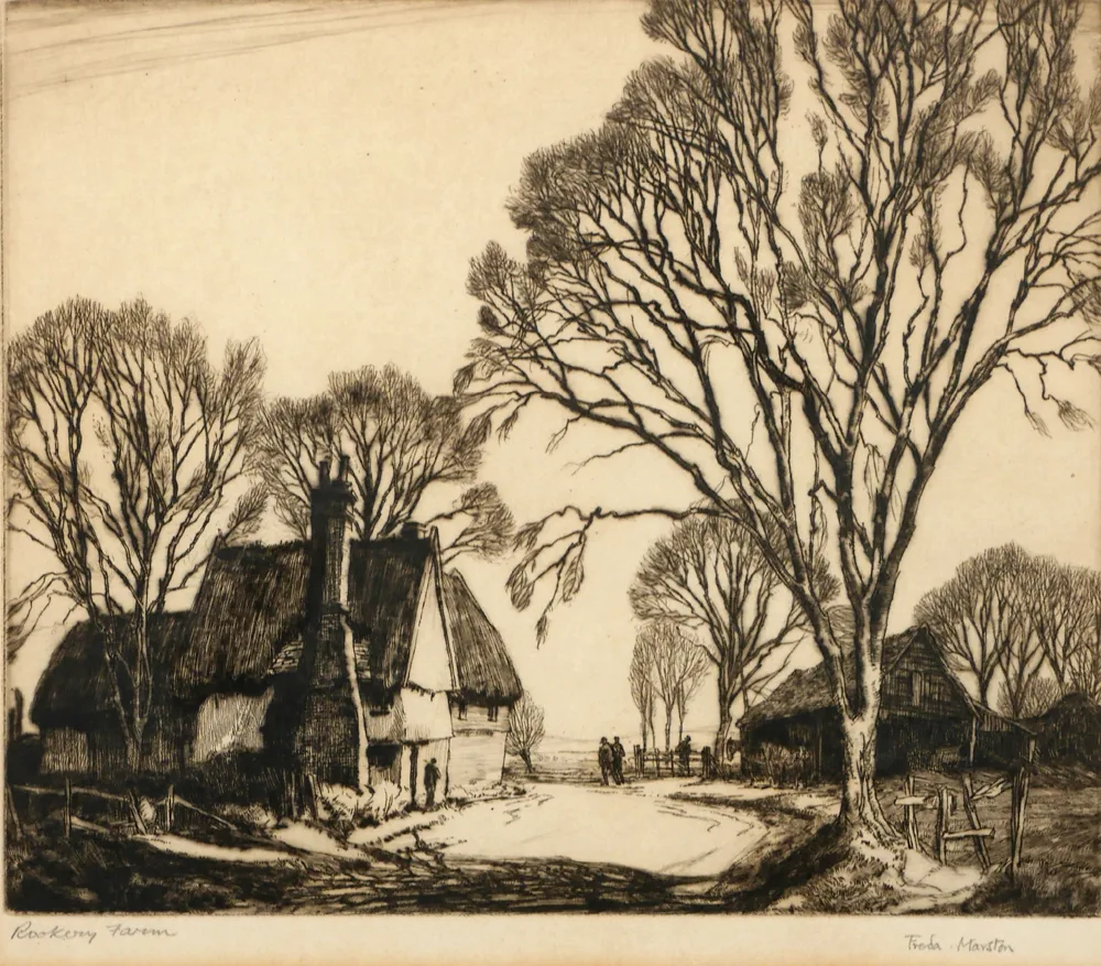 Freda Marston, ROOKERY FARM, c.1936, etching
