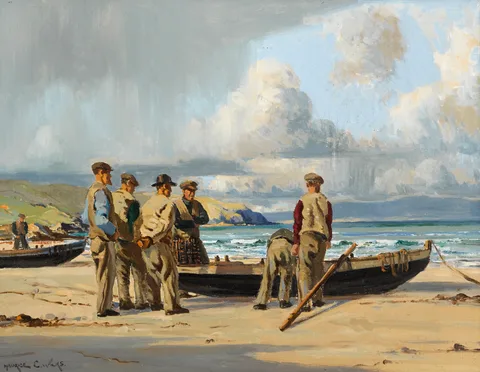 Maurice Canning Wilks, MEN OF THE WEST, oil on canvas