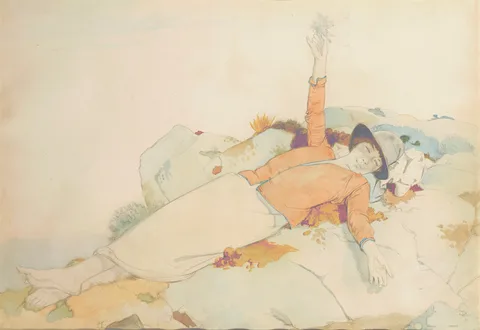 William Orpen, ON THE HILL OF HOWTH, COUNTY DUBLIN, c.1912-14, pencil and watercolour