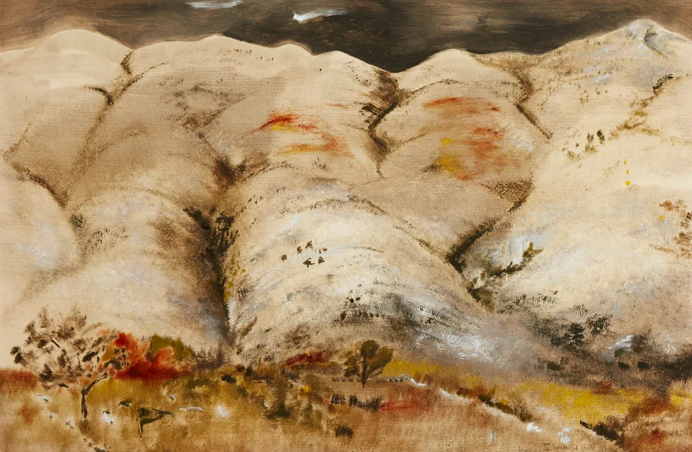 LIMESTONE HILLS II by Patrick Hickey, 1974, oil on canvas, sold Oct 2017
