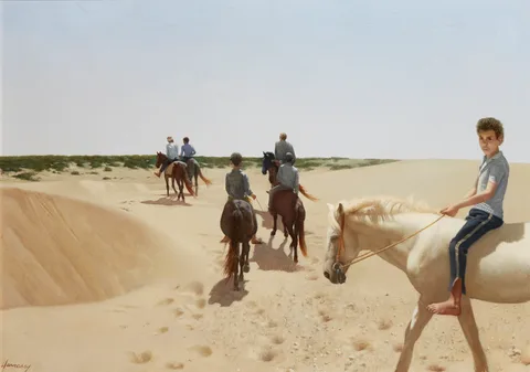 Patrick Hennessy, CAVALCADE c.1974, oil on canvas