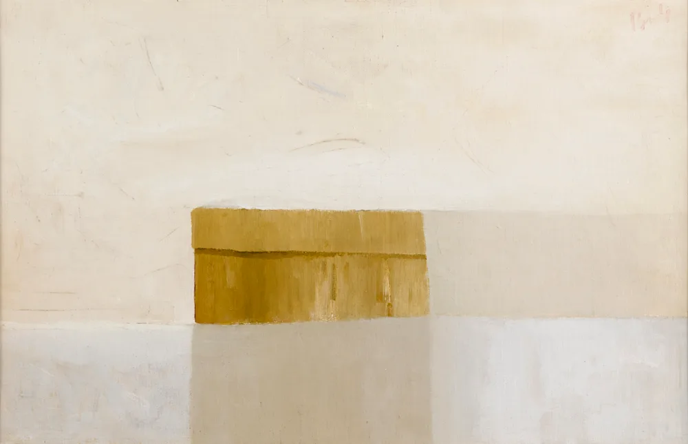 SHOE BOX by Charles Brady, oil on canvas laid on board, sold Oct 2017