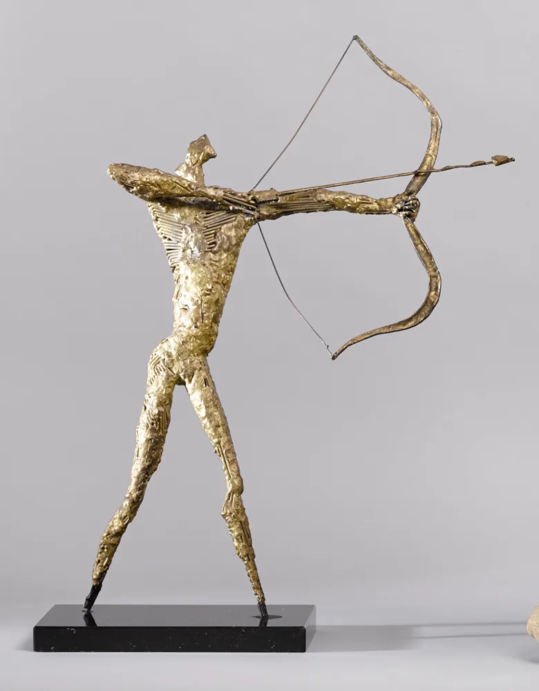 ARCHER by John Behan, bronze on black marble base, sold Oct 2017