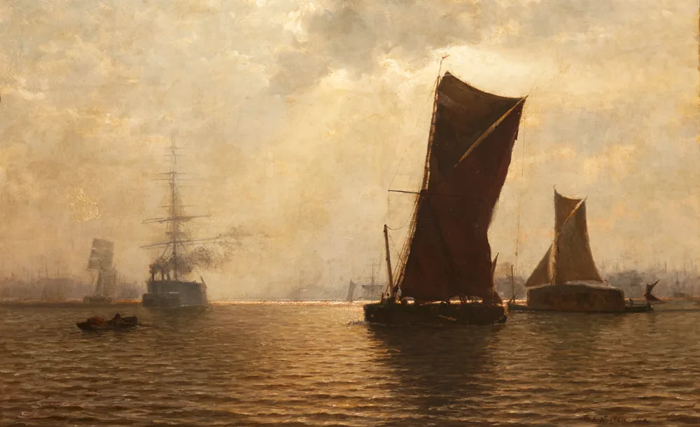 William Edward Norton, THE THAMES NEAR BLACKWALL, LONDON, 1878, oil on canvas