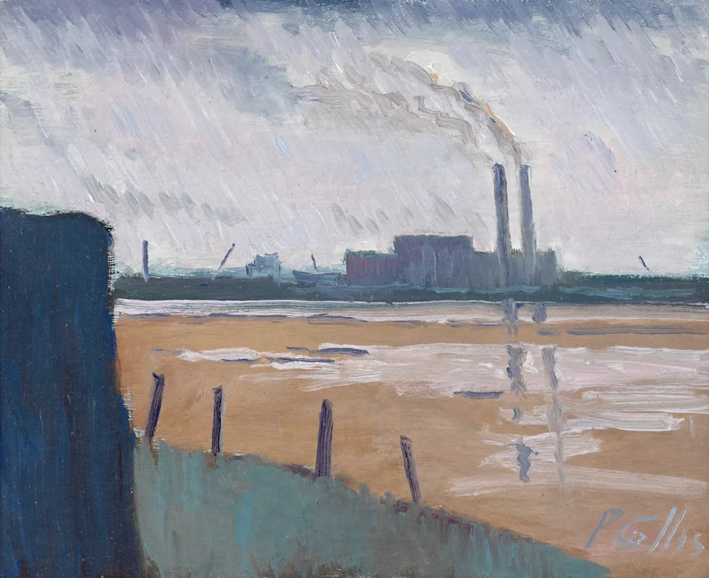 SANDYMOUNT STRAND, DUBLIN by Peter Collis, oil on board, sold Oct 2017