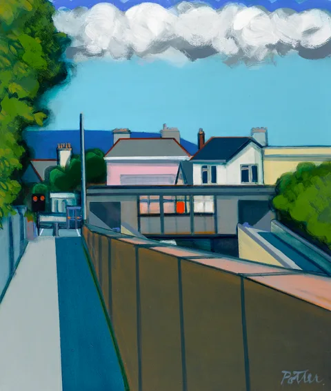 George Potter, SANDYCOVE STATION, COUNTY DUBLIN, oil on foamcore