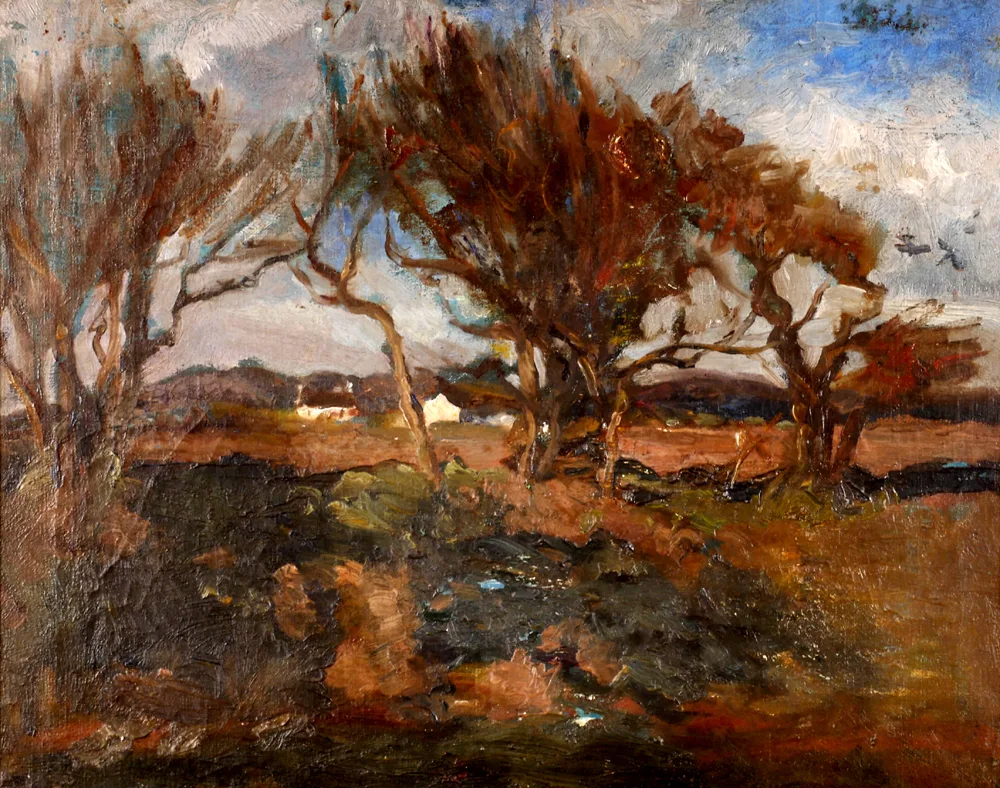 Estella Solomons, LANDSCAPE, oil on canvas