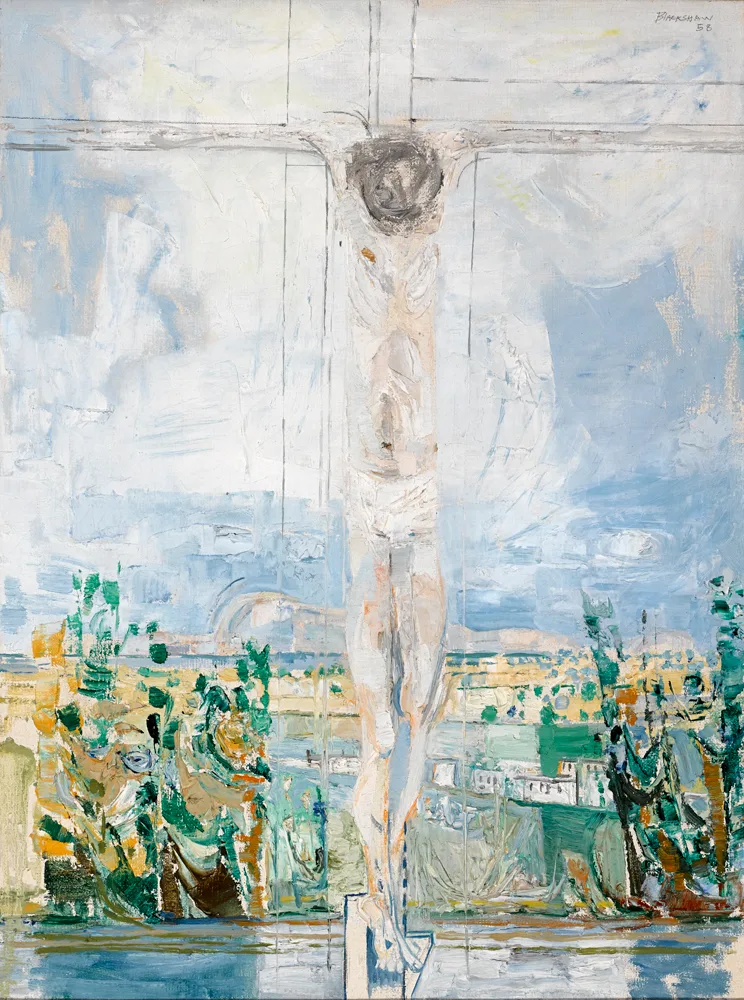 CRUCIFIXION: DROMORE by Basil Blackshaw, 1958, oil on canvas, offered May 2017
