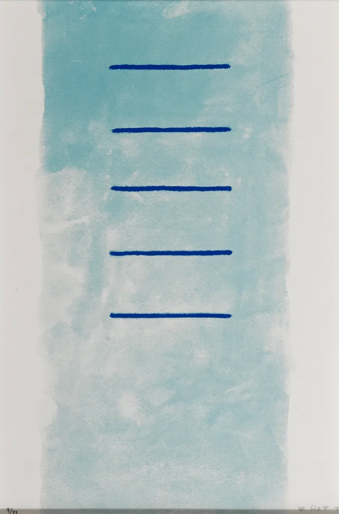ALEXANDER SUITE: LINES WITH BREADTH SUPERCEDE by William Scott, 1972, screenprint; (no. 9 from an edition of 72), sold May 2017