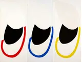 Terry Frost, SUSPENDED FORMS TRIPTYCH [RED, BLUE AND YELLOW]