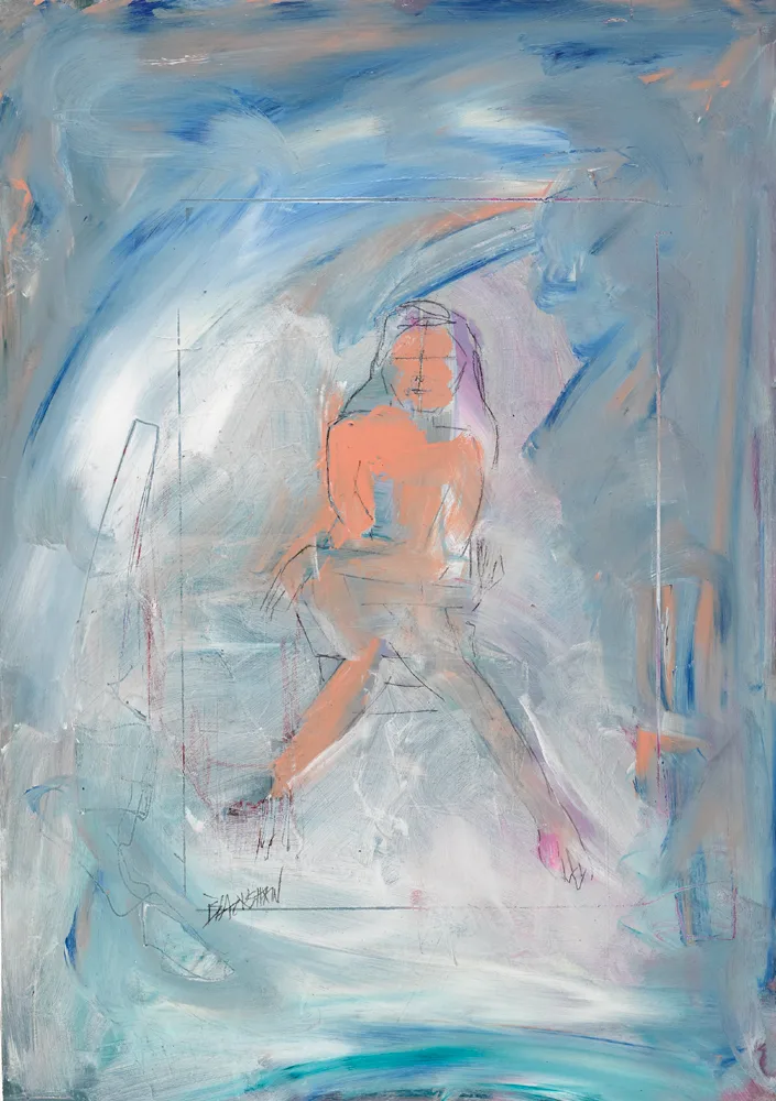 NUDE by Basil Blackshaw, oil on board, offered May 2017
