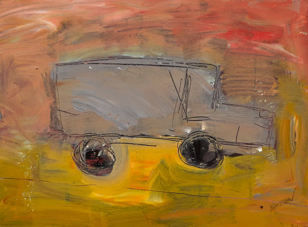 Basil Blackshaw, GREY VAN, oil on board