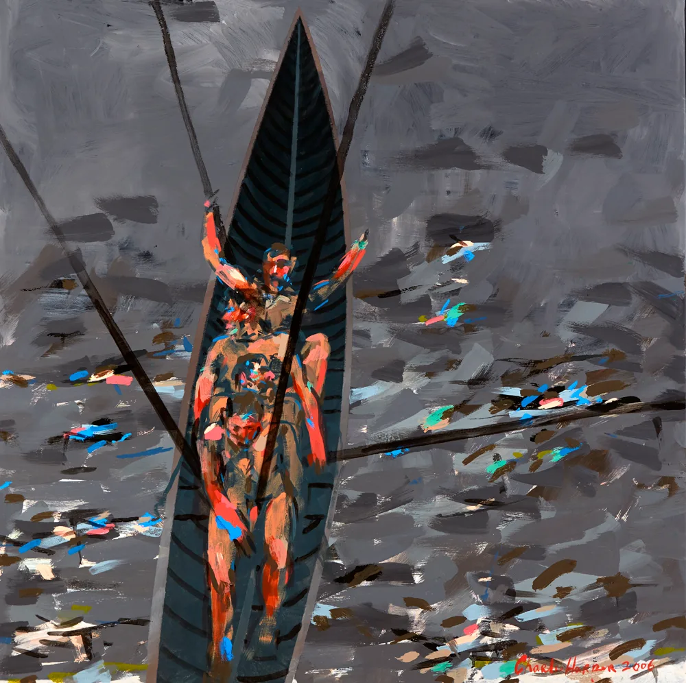 RACE TO THE END by Charles Harper, 2006, oil on canvas, sold May 2017