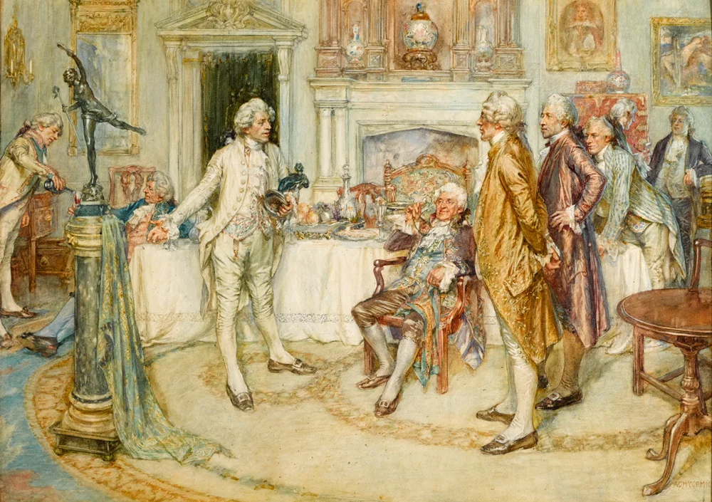 Arthur David McCormick, SHOWING HIS TREASURES, watercolour