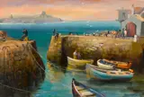 Susan Mary Webb, DALKEY ISLAND FROM COLIEMORE HARBOUR, COUNTY DUBLIN