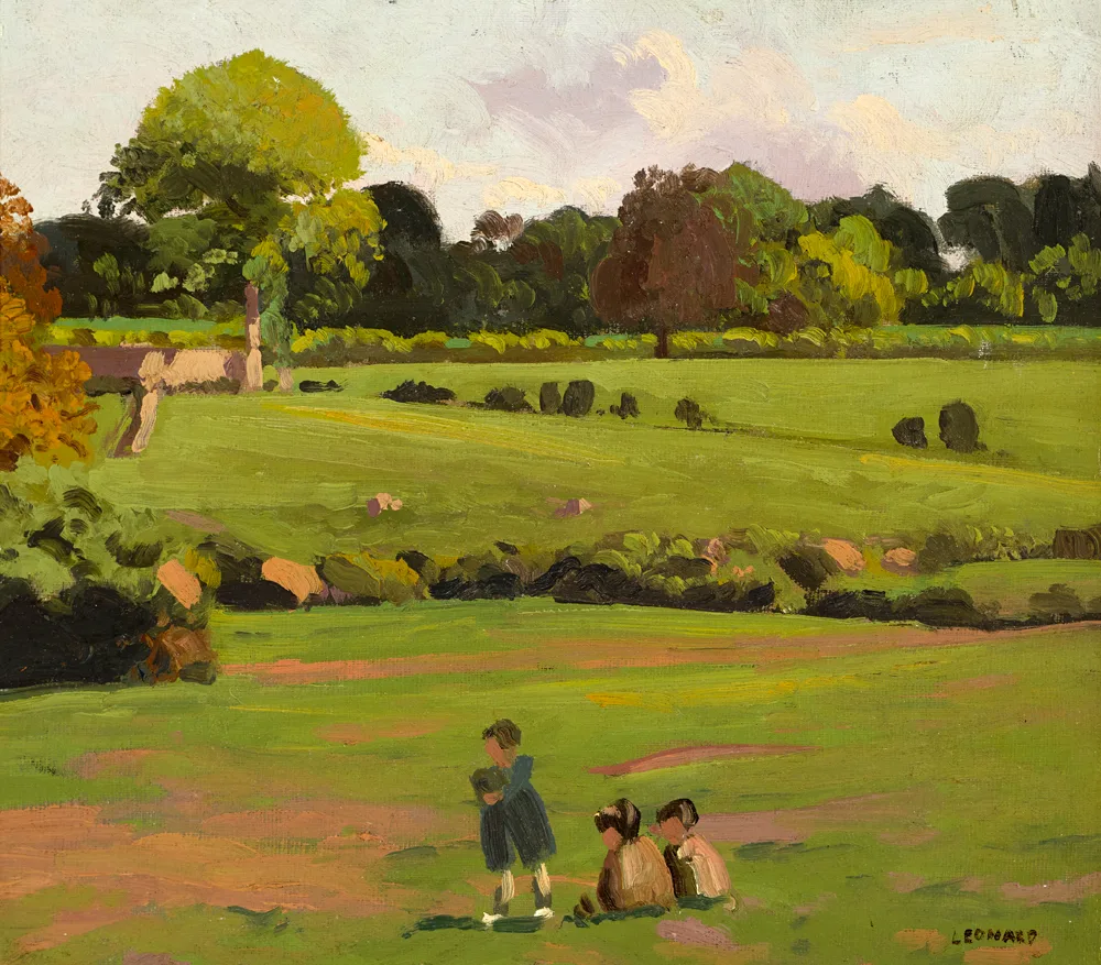 EARLY SUMMER, ARTANE, DUBLIN by Patrick Leonard, oil on board, sold May 2017