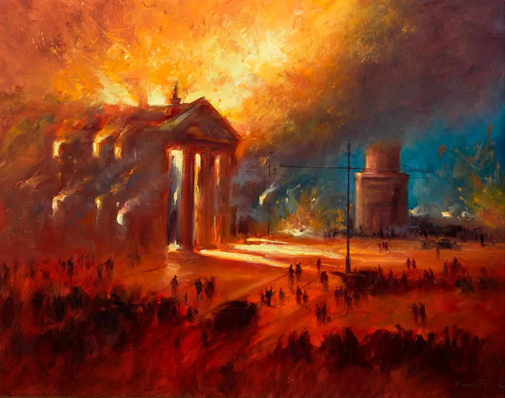 THE RISING by Norman Teeling, oil on canvas, sold May 2017