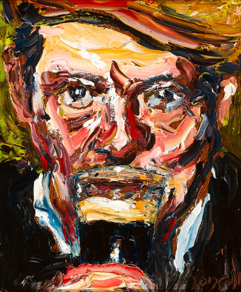A WELL-EARNED PINT by Liam O'Neill, oil on canvas, sold May 2017