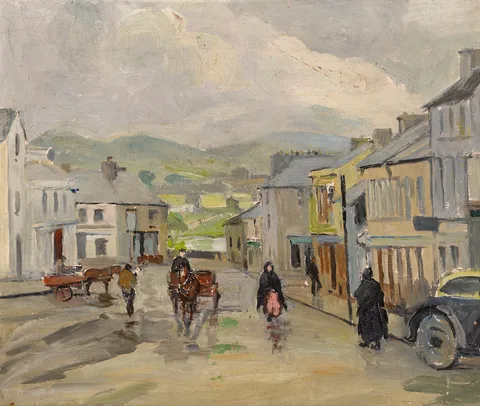 Eva Henrietta Hamilton, CLIFDEN, COUNTY GALWAY, oil on board