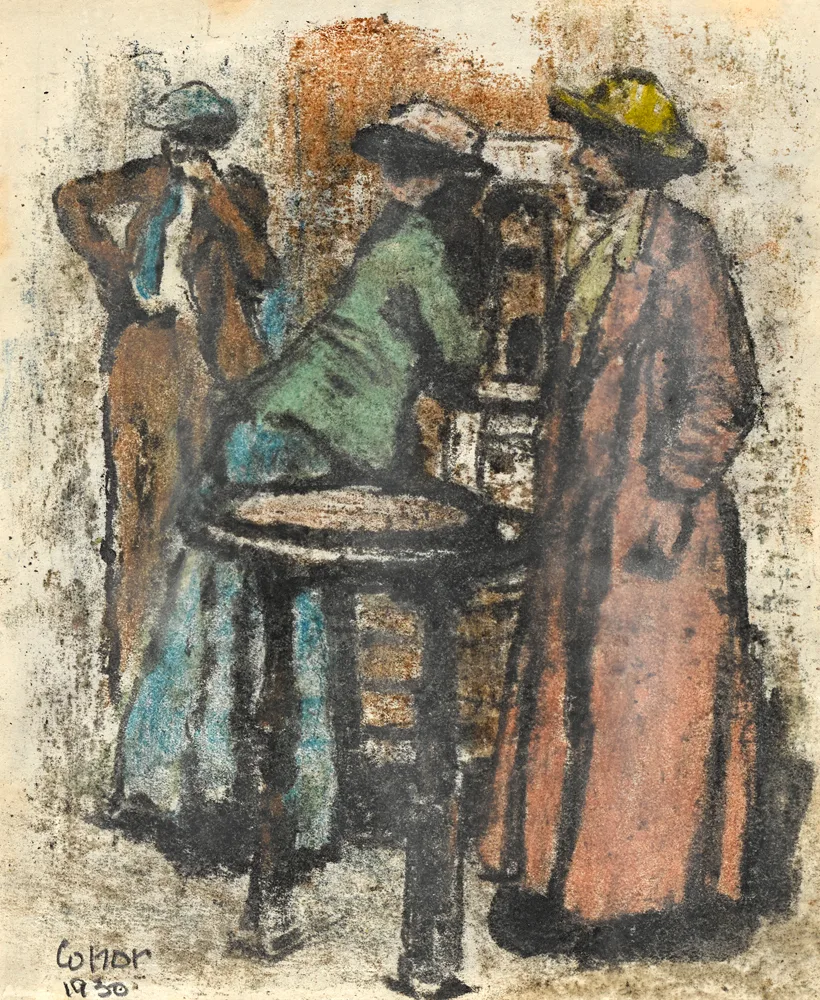 THE OLD COUNTY DOWN RAILWAY OFFICE by William Conor, 1930, crayon, sold Feb 2017