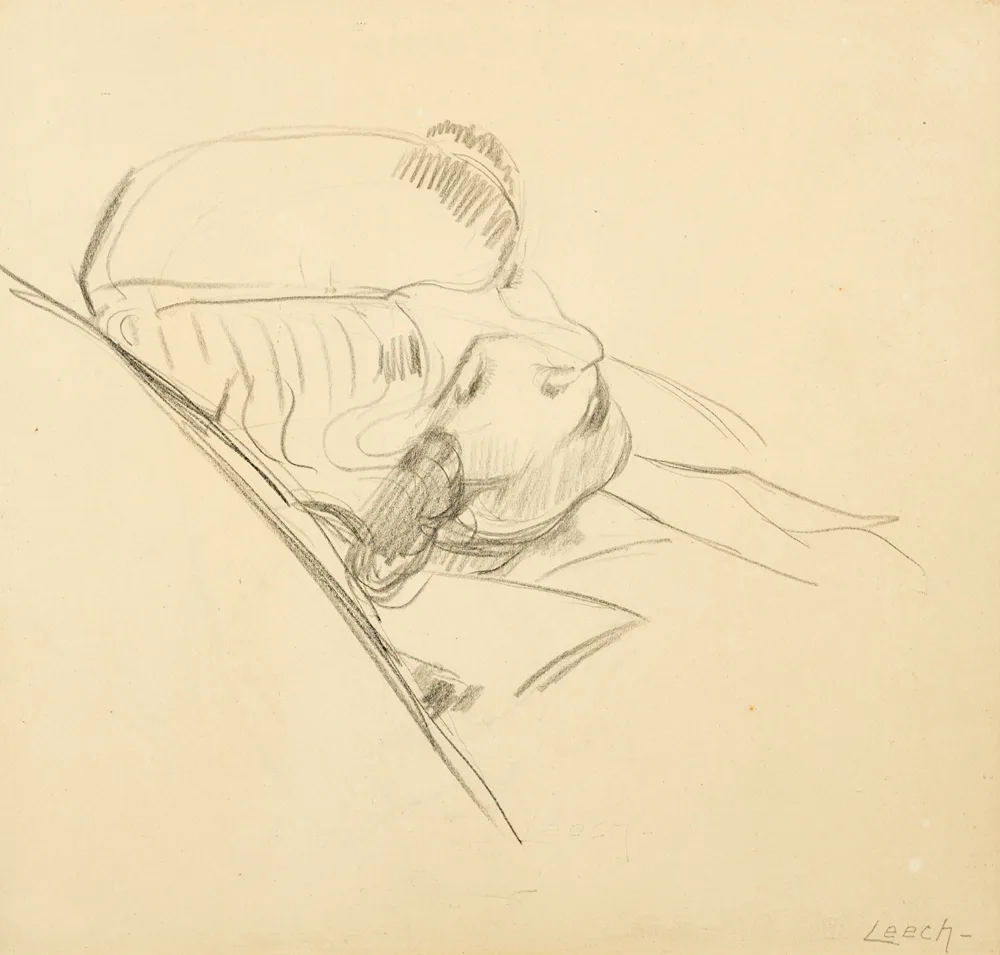 MAY BOTTERELL by William John Leech, pencil, sold Feb 2017