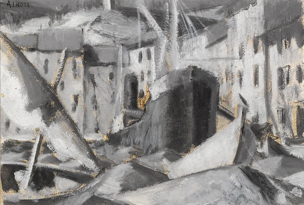 HARBOUR SCENE by André Lhote, oil on card, sold Feb 2017