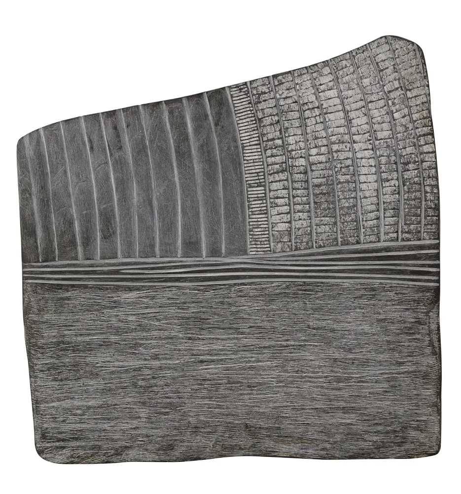 Maighread Tobin, WORKED BOG, 2000, slate; (unique)