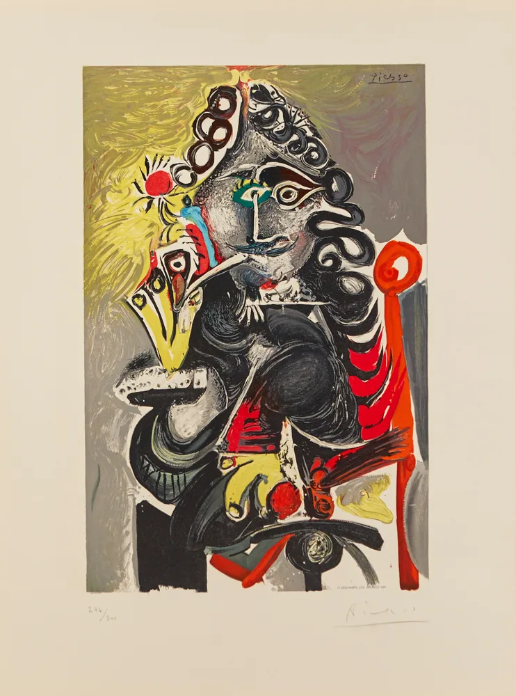 LE CAVALIER by Pablo Picasso, 1968, lithograph; (no. 246 from an edition of 300), sold Feb 2017