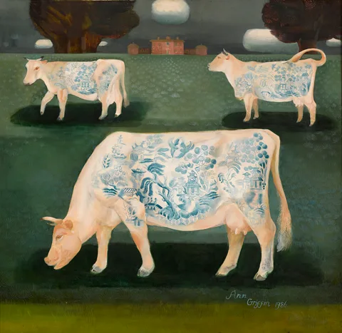 Ann Griffin-Bernstorff, MR SITWELL'S COWS, 1986, oil on canvas