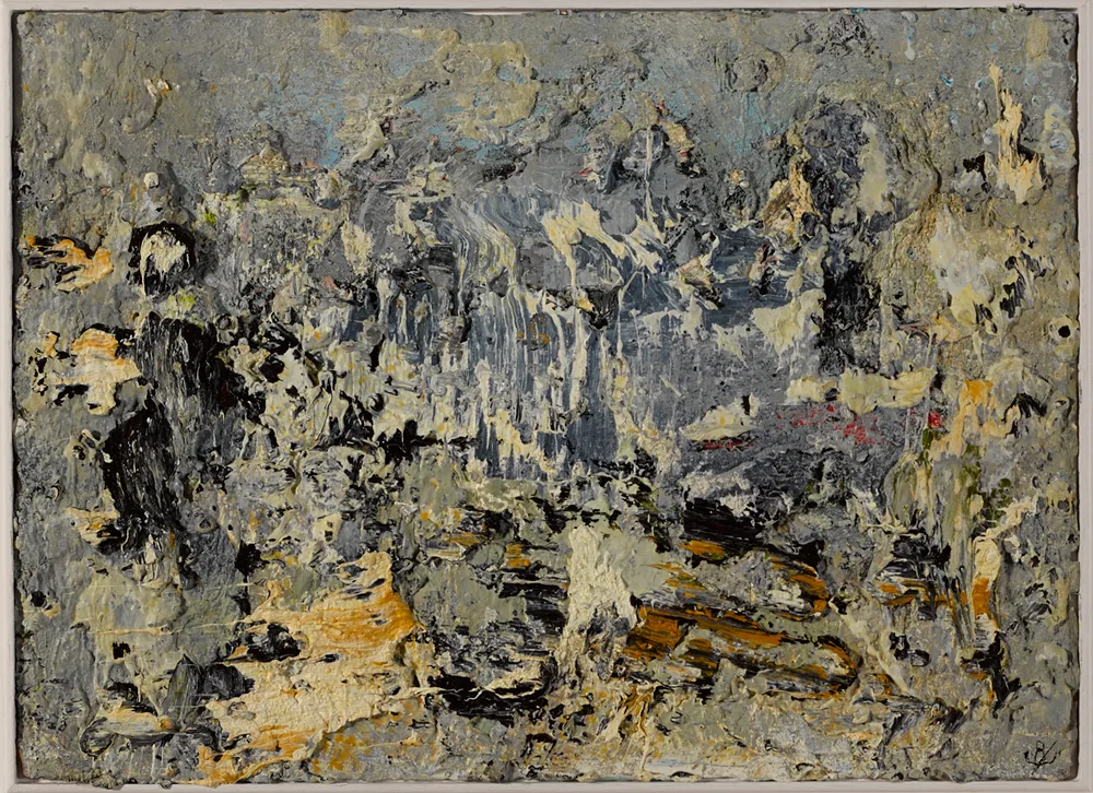FIGURES, ROCKS, BEARA, WEST CORK by John Kingerlee, 2012, oil on board, sold Feb 2017