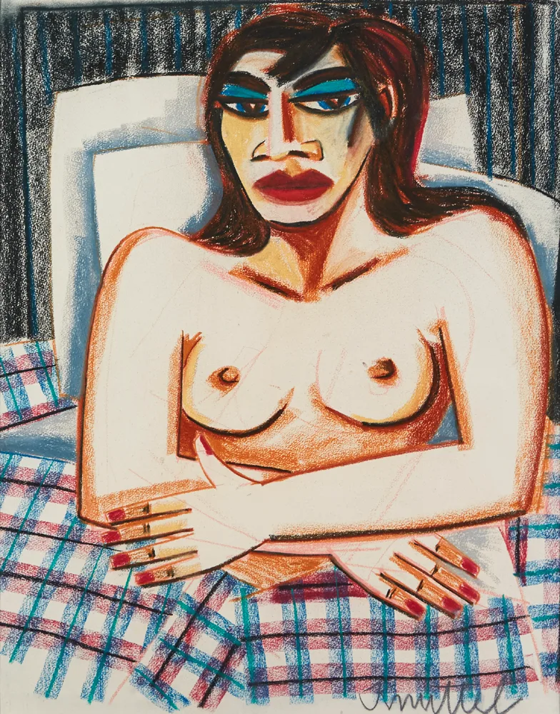 NUDE by Graham Knuttel, pastel, sold Feb 2017