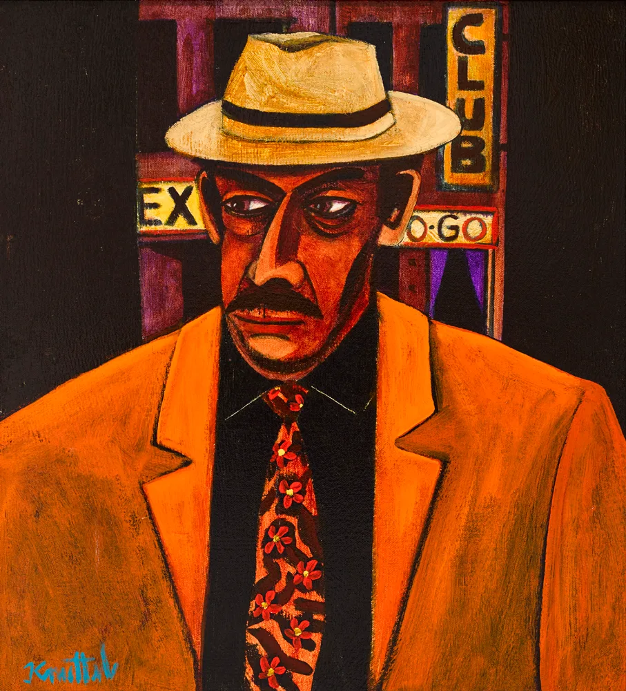 GANGSTER by Graham Knuttel, oil on canvas, offered Feb 2017