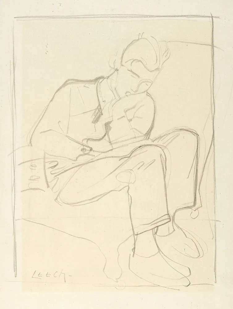 GUY [BOTTERELL] READING by William John Leech, pencil, offered Nov 2016