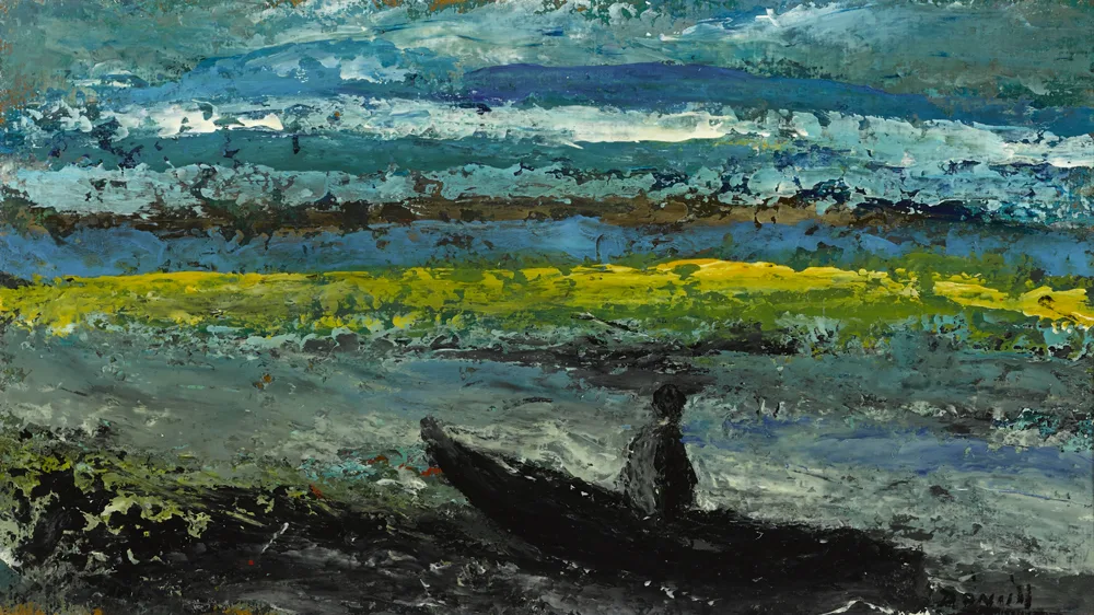 CURRACH by Daniel O'Neill, oil on board, offered Nov 2016