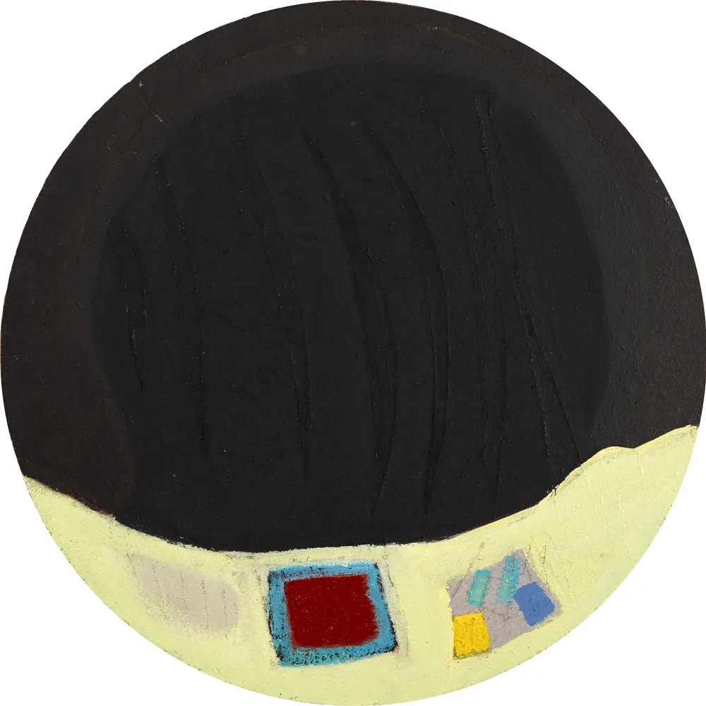 CIRCULAR PAINTING NO. 2 by Tony O'Malley, 1979, oil on chipboard, sold Nov 2016