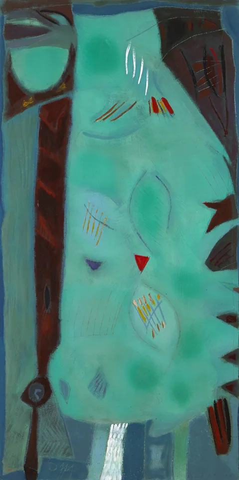 Tony O'Malley, RATHCROGHAN INSCAPE, 1981, oil on board