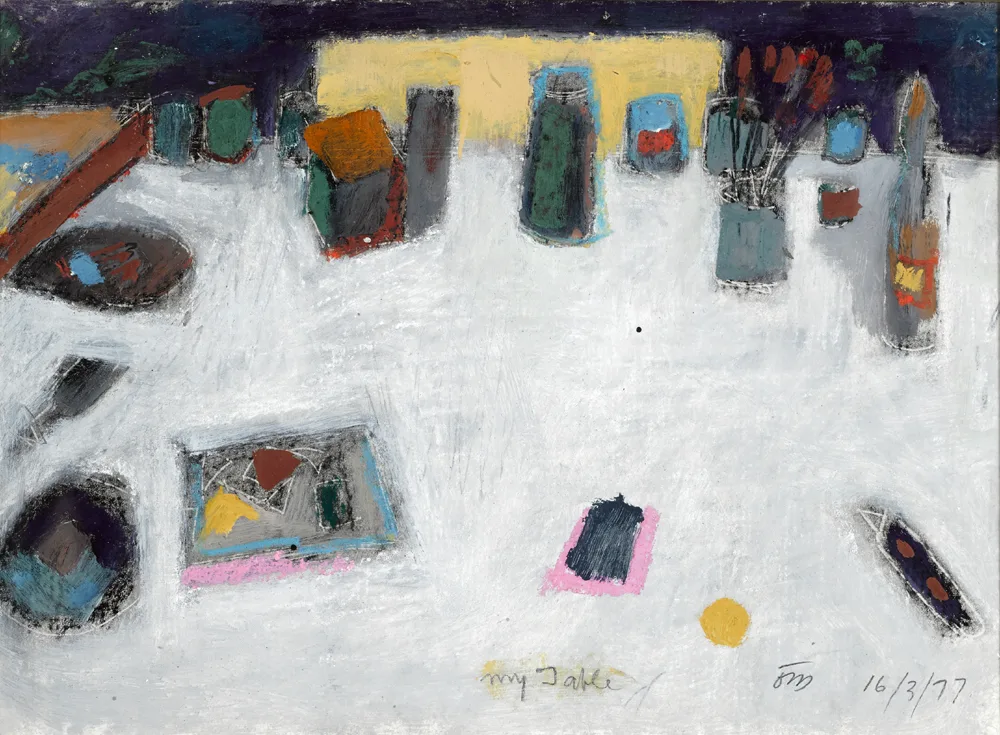 MY TABLE by Tony O'Malley, 1977, oil on board, sold Nov 2016