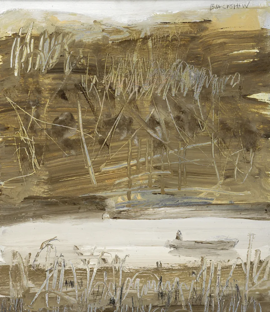 LEITRIM LAKE by Basil Blackshaw, oil on board, sold Nov 2016