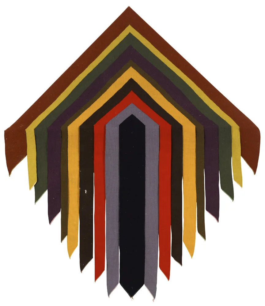 UNTITLED by Patrick Scott, textile wall hanging partially mounted on board; (irregular), offered Nov 2016