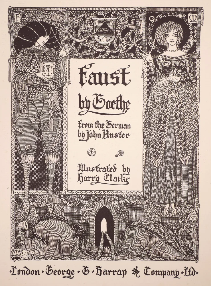 FAUST BY GOETHE by Harry Clarke, illustrated book, sold Nov 2016