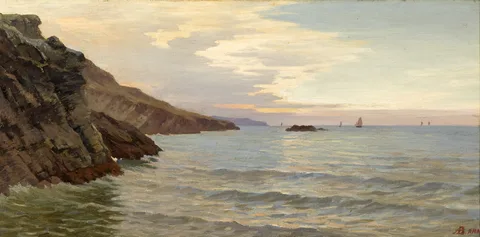 Augustus Nicholas Burke, SUNSET, oil on canvas