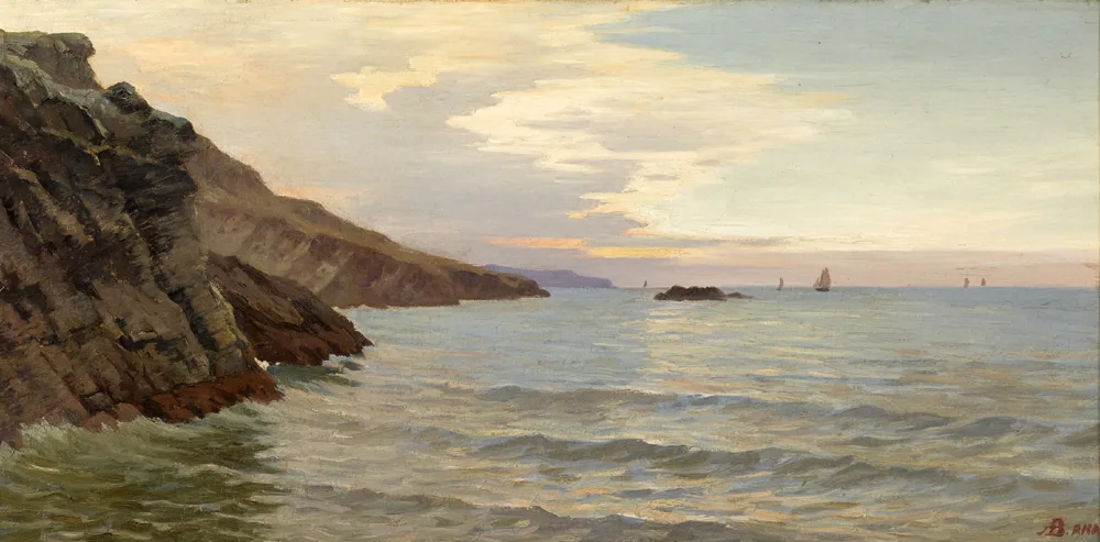 SUNSET by Augustus Nicholas Burke, oil on canvas, sold Nov 2016