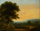 James Arthur O'Connor, FIGURES BY A LAKE IN A WOODED LANDSCAPE